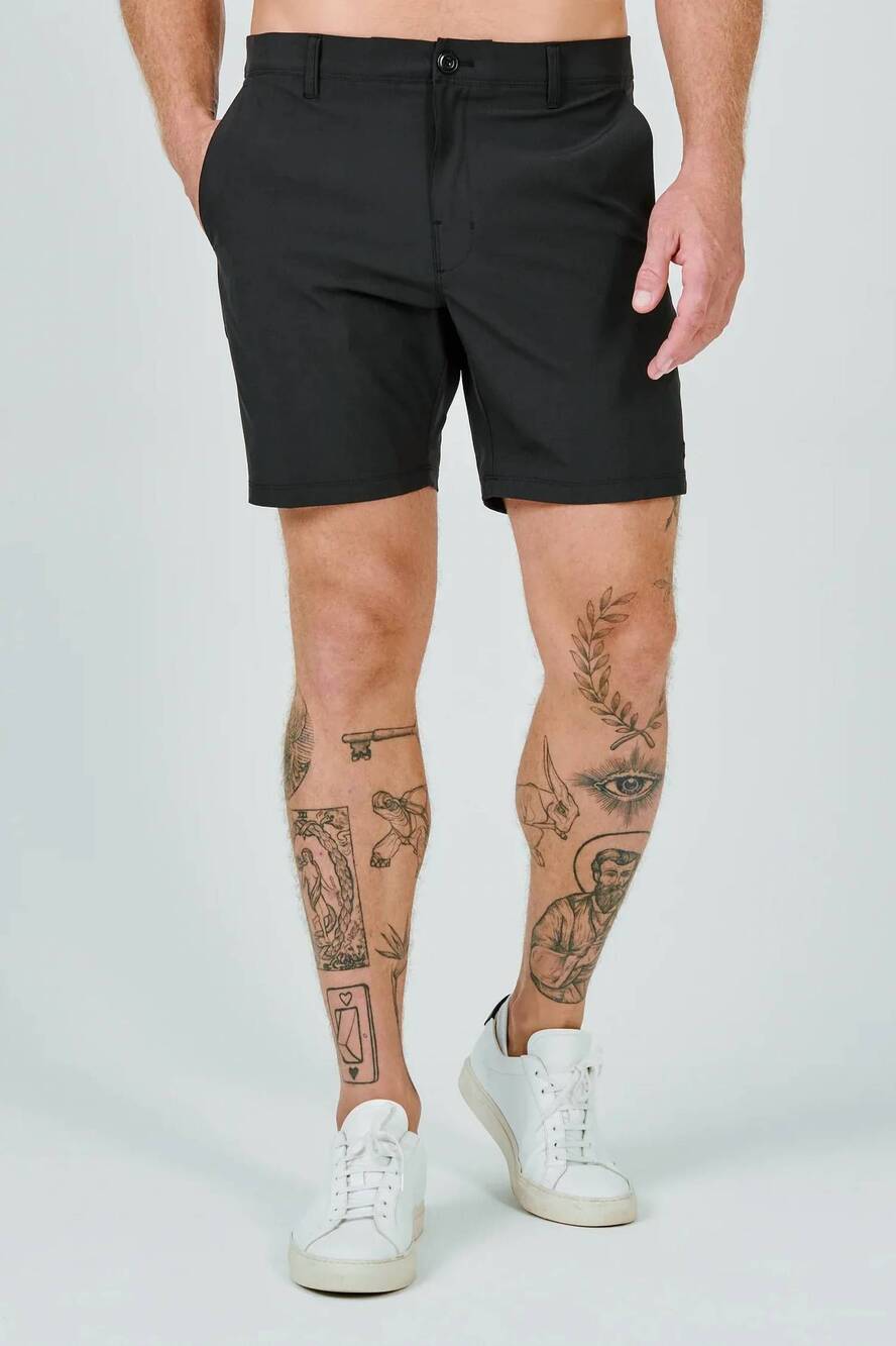 NEW 7DIAMONDS crossroads 7" short in black